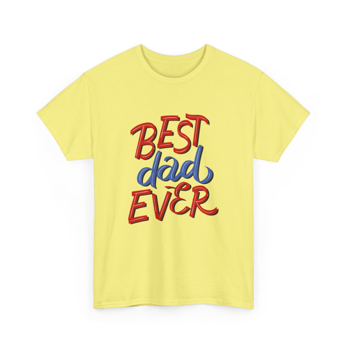 Best Dad Ever: Unisex Heavy Cotton Tee - Image 4