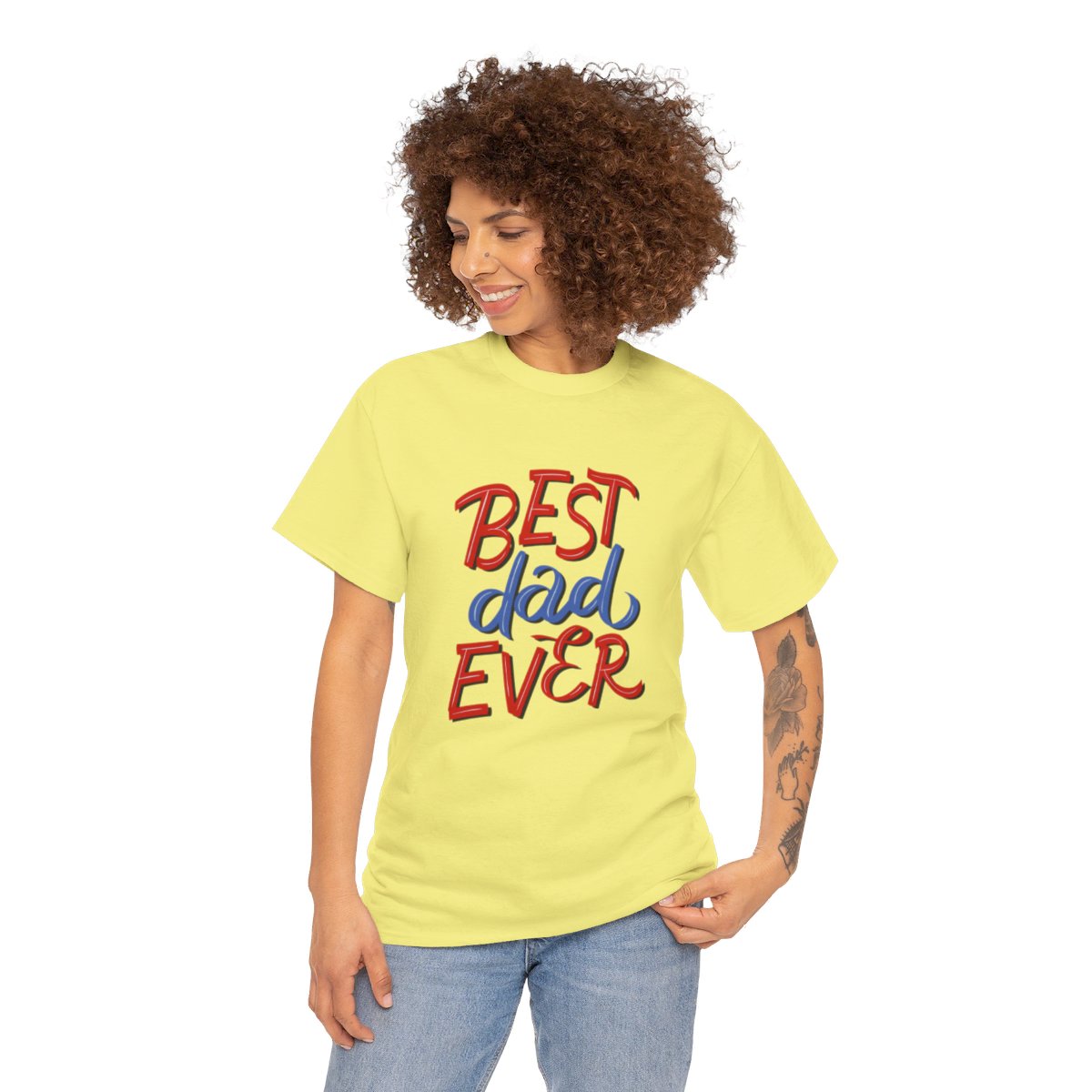 Best Dad Ever: Unisex Heavy Cotton Tee - Image 11