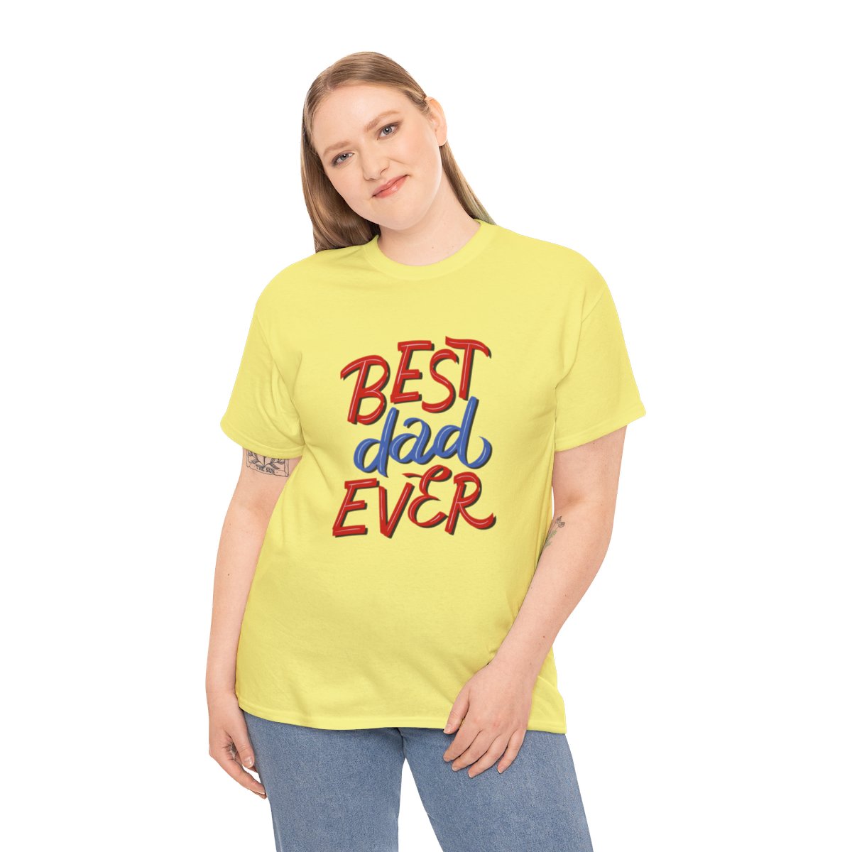 Best Dad Ever: Unisex Heavy Cotton Tee - Image 12