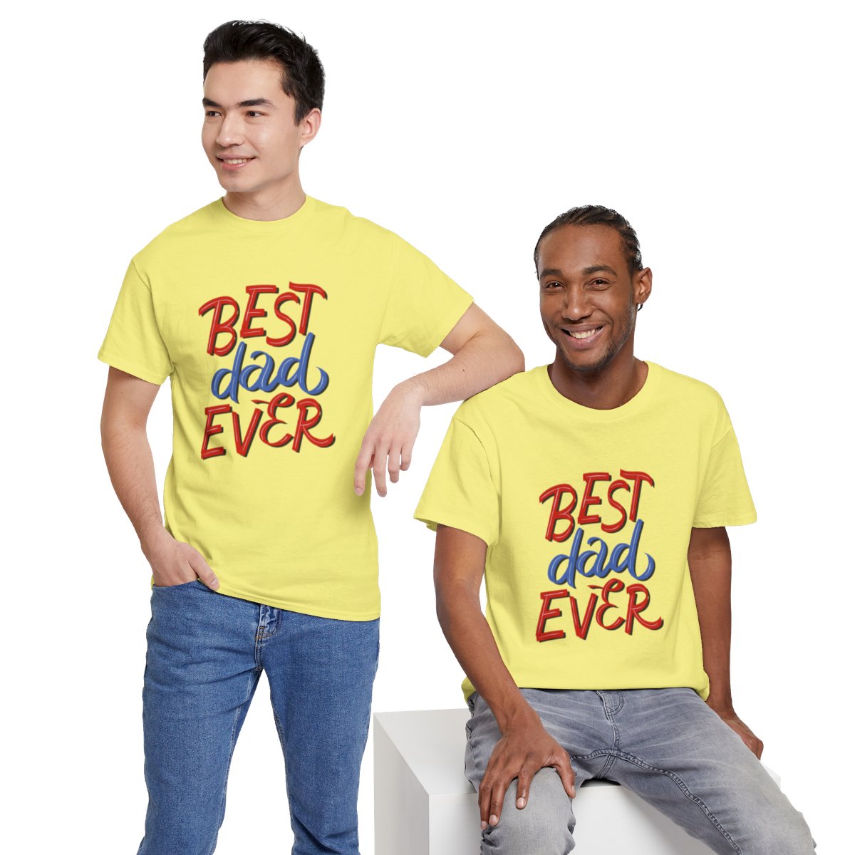 Best Dad Ever: Unisex Heavy Cotton Tee - Image 26