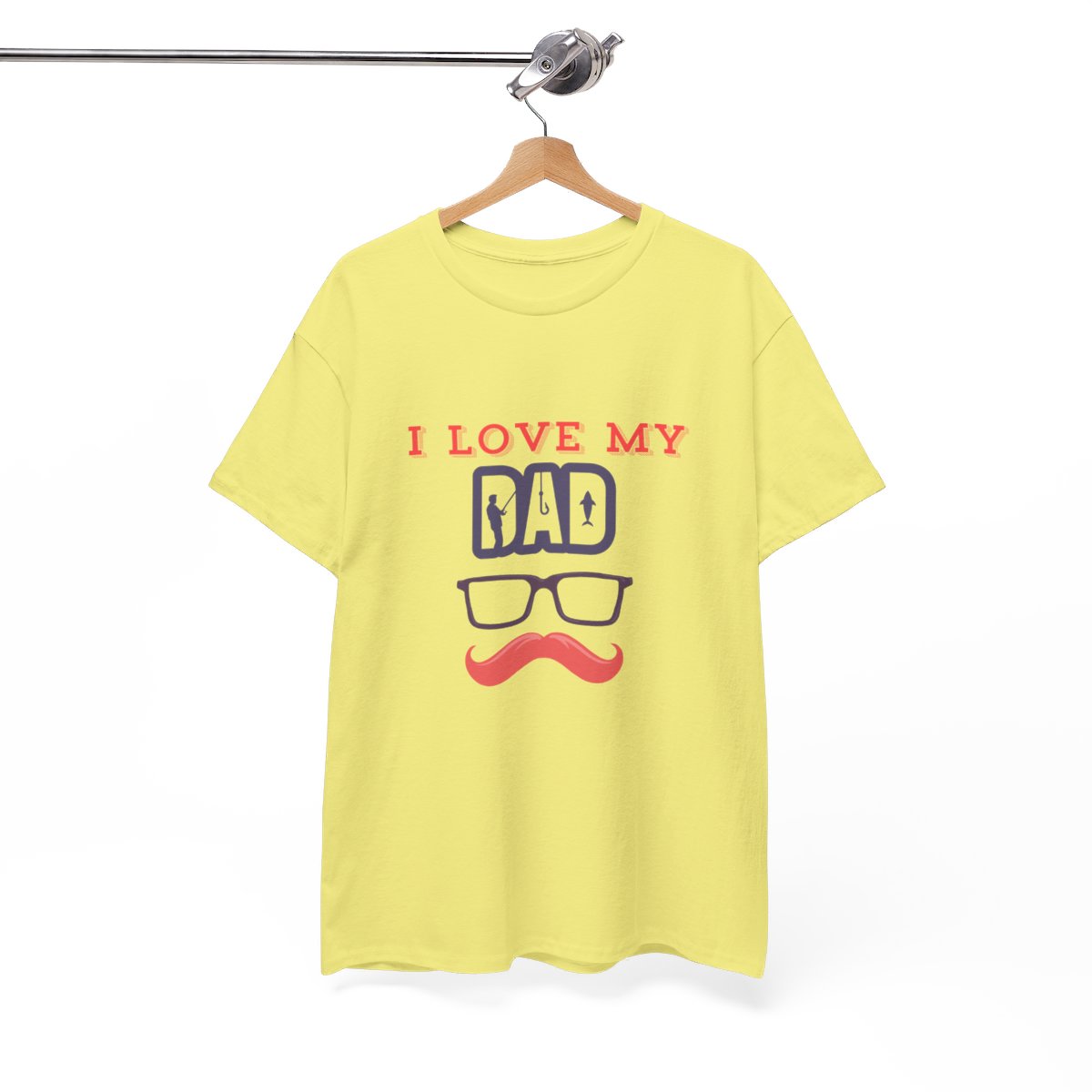 I Love My dad: Unisex Heavy Cotton Tee 89 I Love My dad: Unisex Heavy Cotton Tee - Image 89