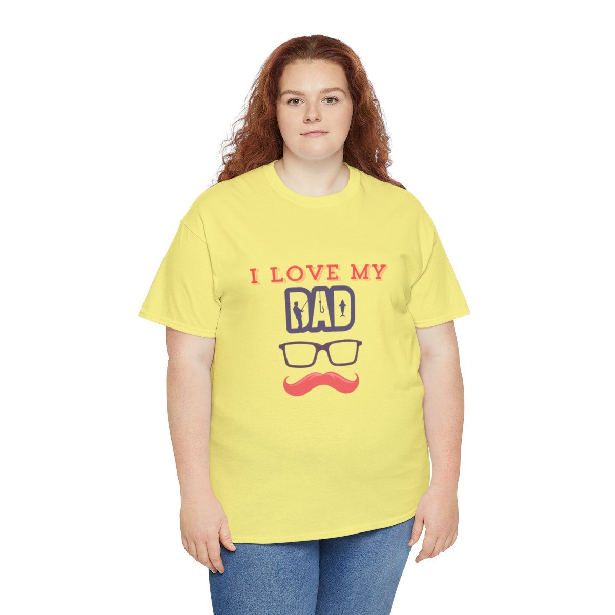 I Love My dad: Unisex Heavy Cotton Tee 96 I Love My dad: Unisex Heavy Cotton Tee - Image 96