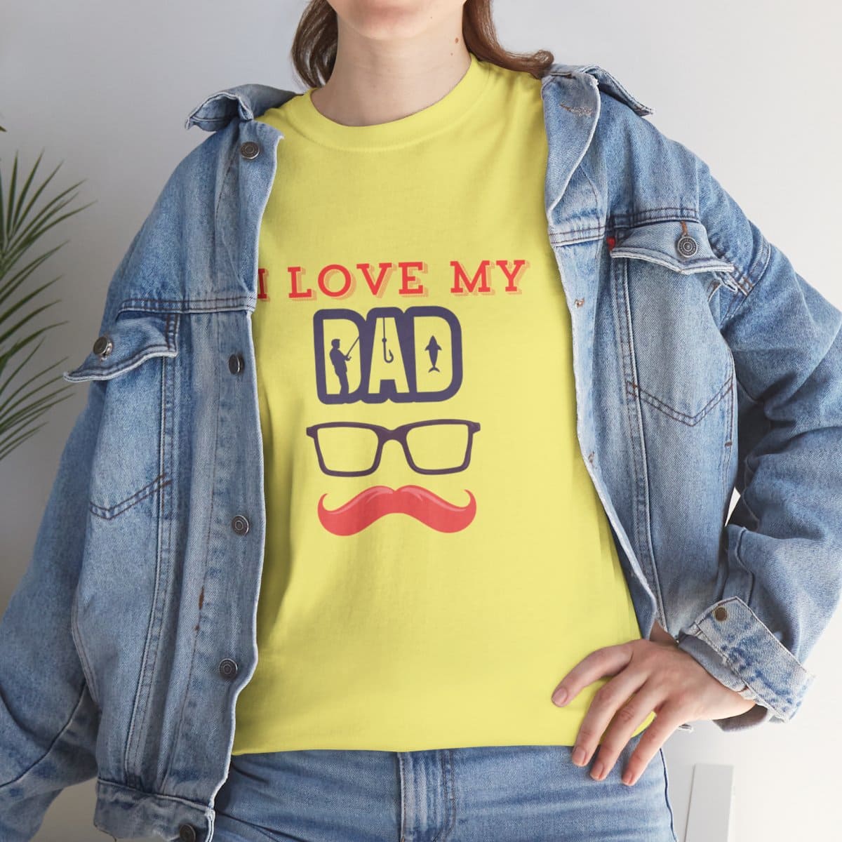 I Love My dad: Unisex Heavy Cotton Tee 104 I Love My dad: Unisex Heavy Cotton Tee - Image 104