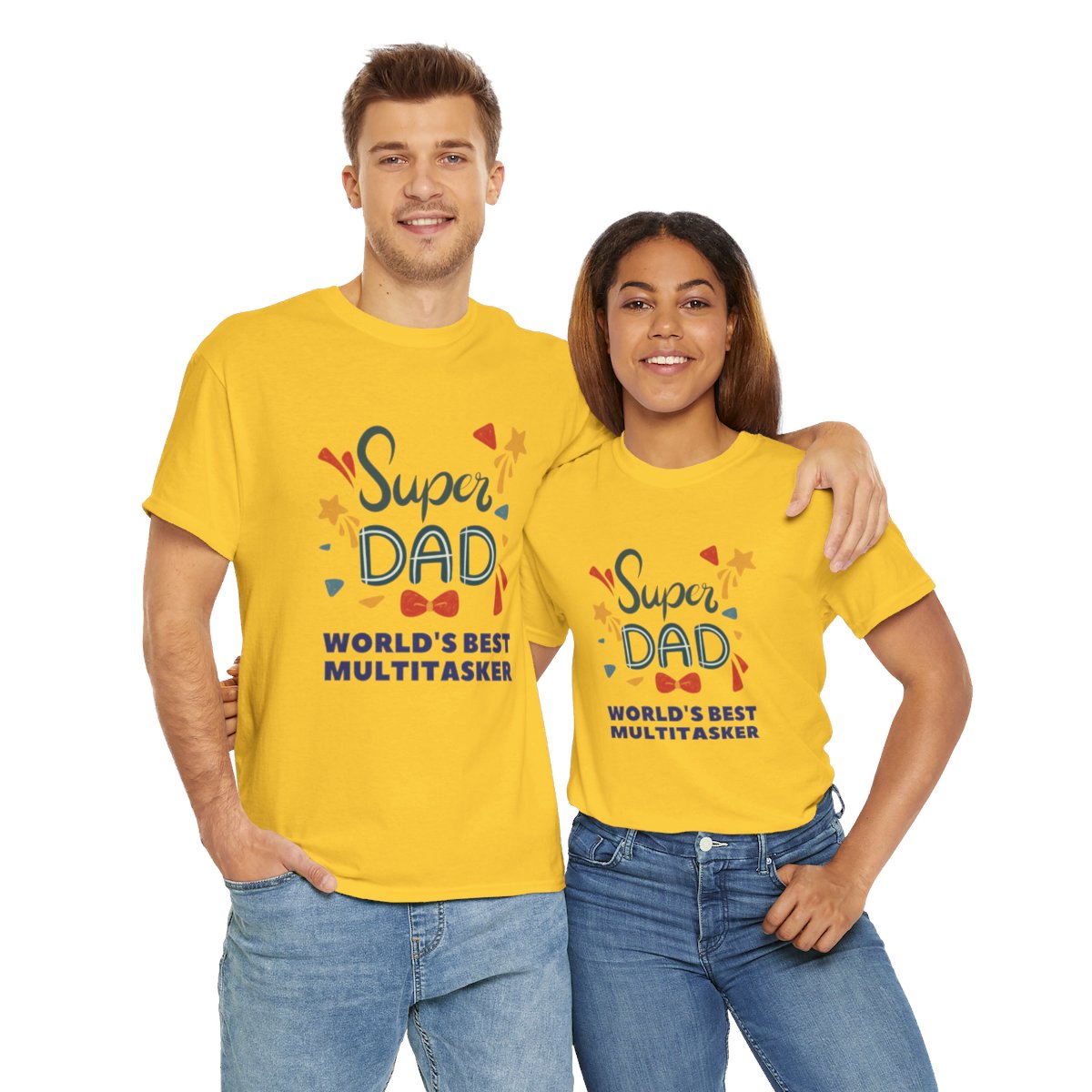 Super-dad: World's Best Multitasker: Unisex Heavy Cotton Tee - Image 24