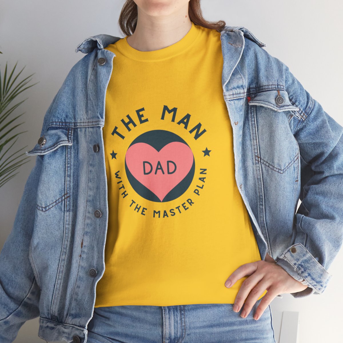 Dad: The Man with The Master Plan: Unisex Heavy Cotton Tee - Image 104
