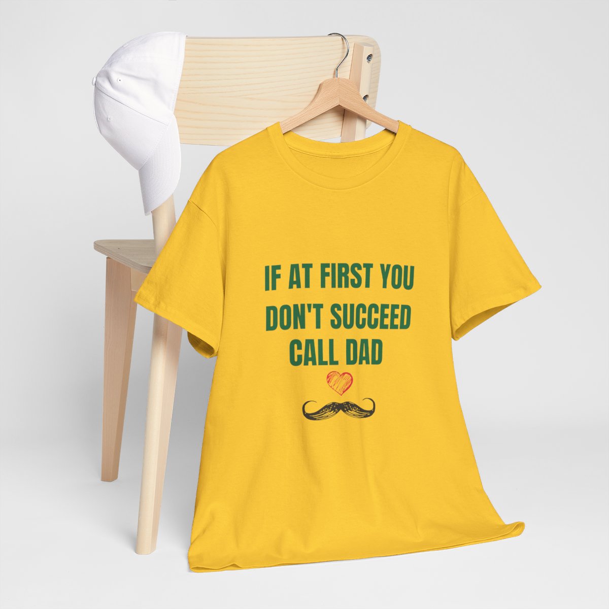 If At First You Don't Succeed Call Dad: Unisex Heavy Cotton Tee - Image 9