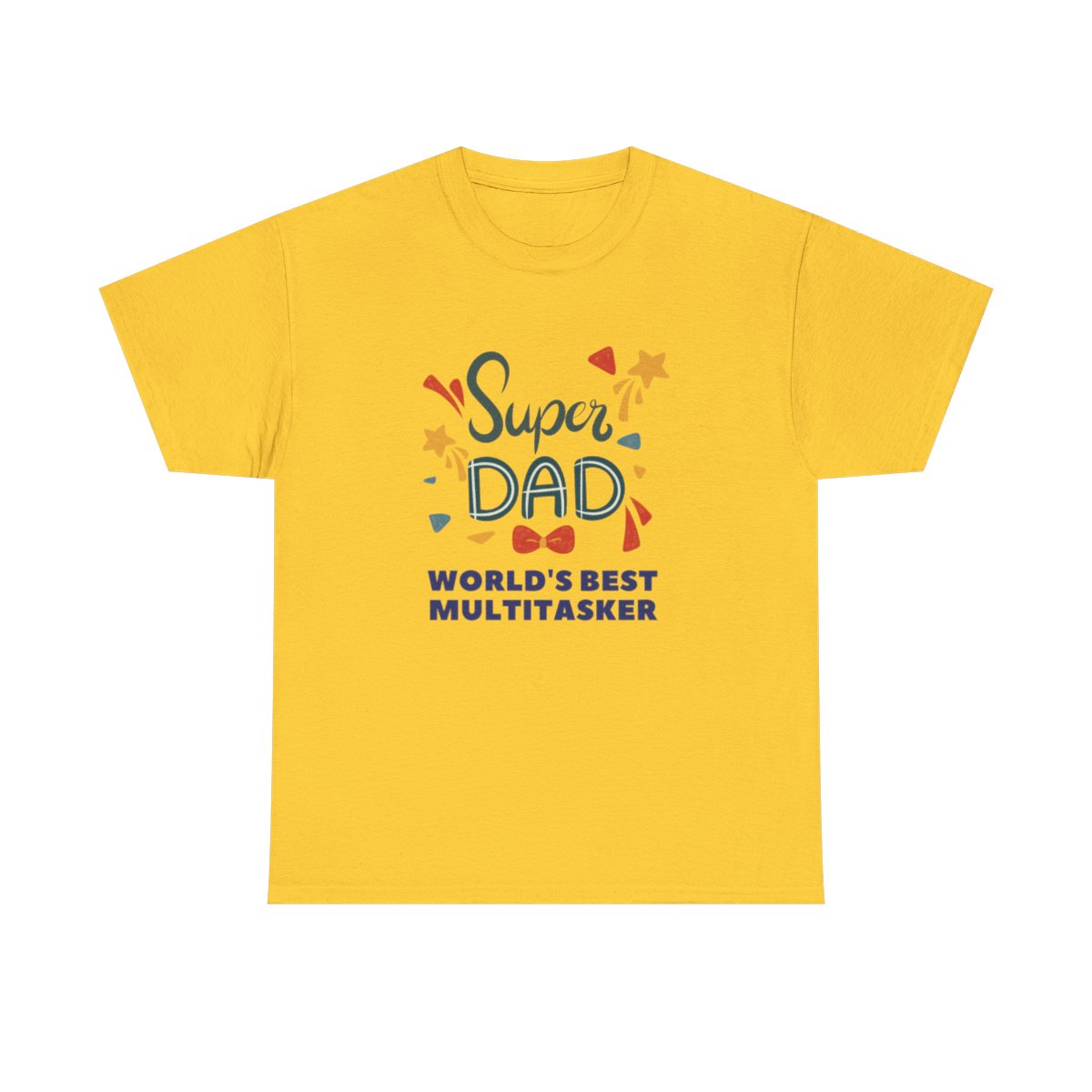 Super-dad: World's Best Multitasker: Unisex Heavy Cotton Tee - Image 2