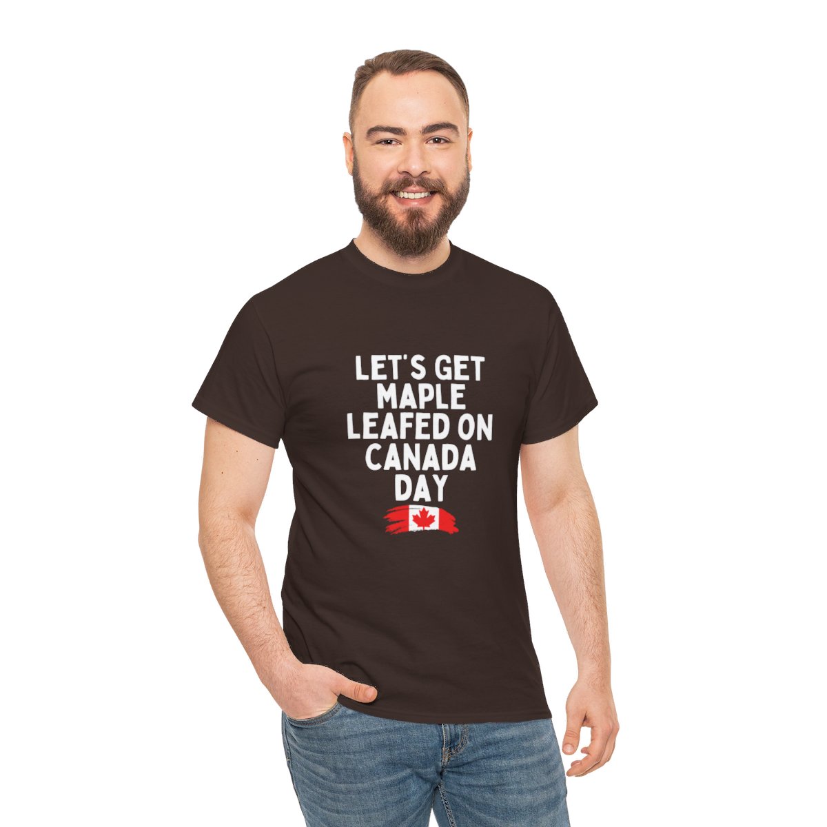 Let's Get Maple Leaf On Canada Day: Unisex Heavy Cotton Tee - Image 121