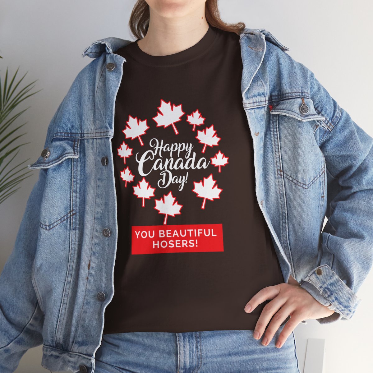 Happy Canada Day: You Beautiful Hosers: Unisex Heavy Cotton Tee - Image 77