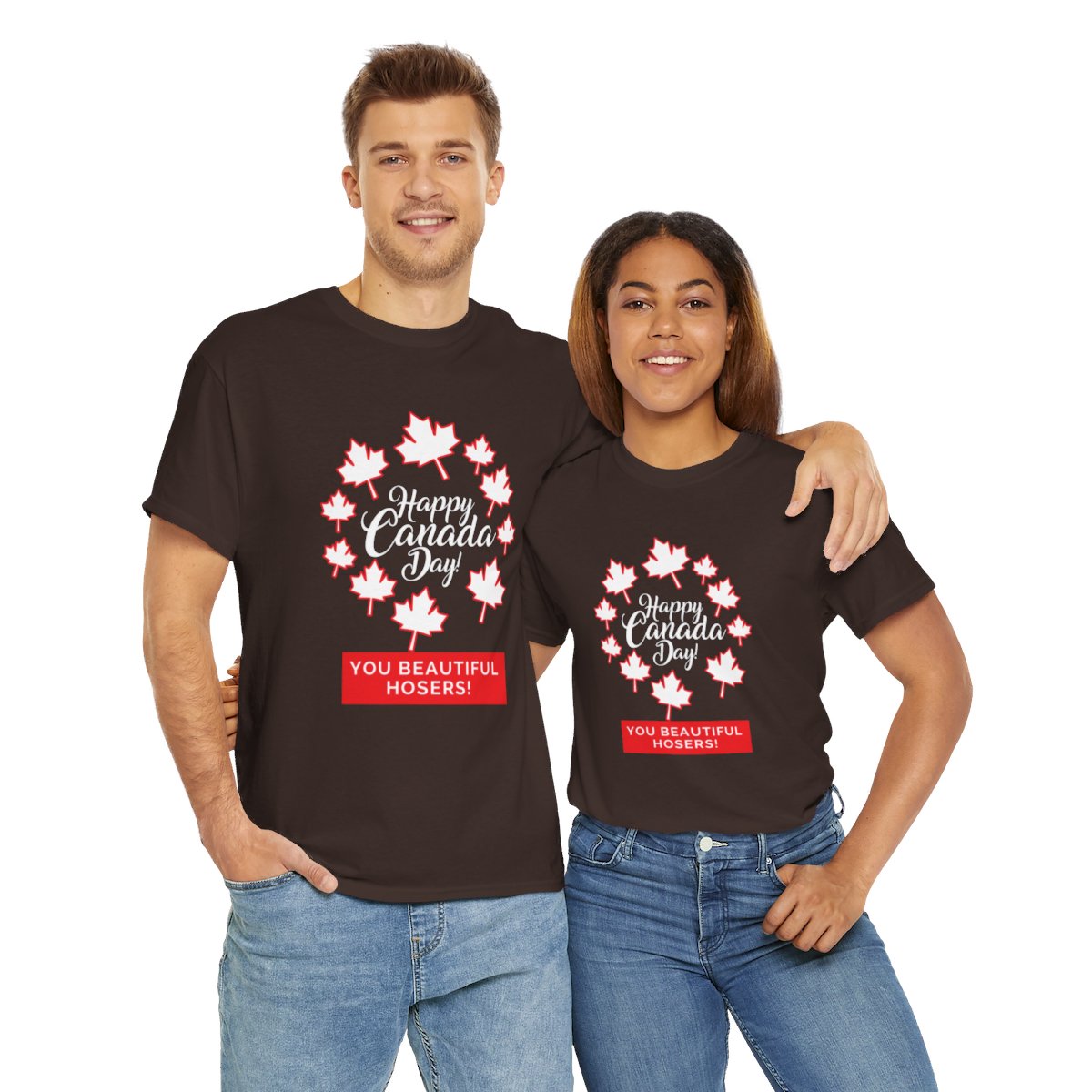 Happy Canada Day: You Beautiful Hosers: Unisex Heavy Cotton Tee - Image 78
