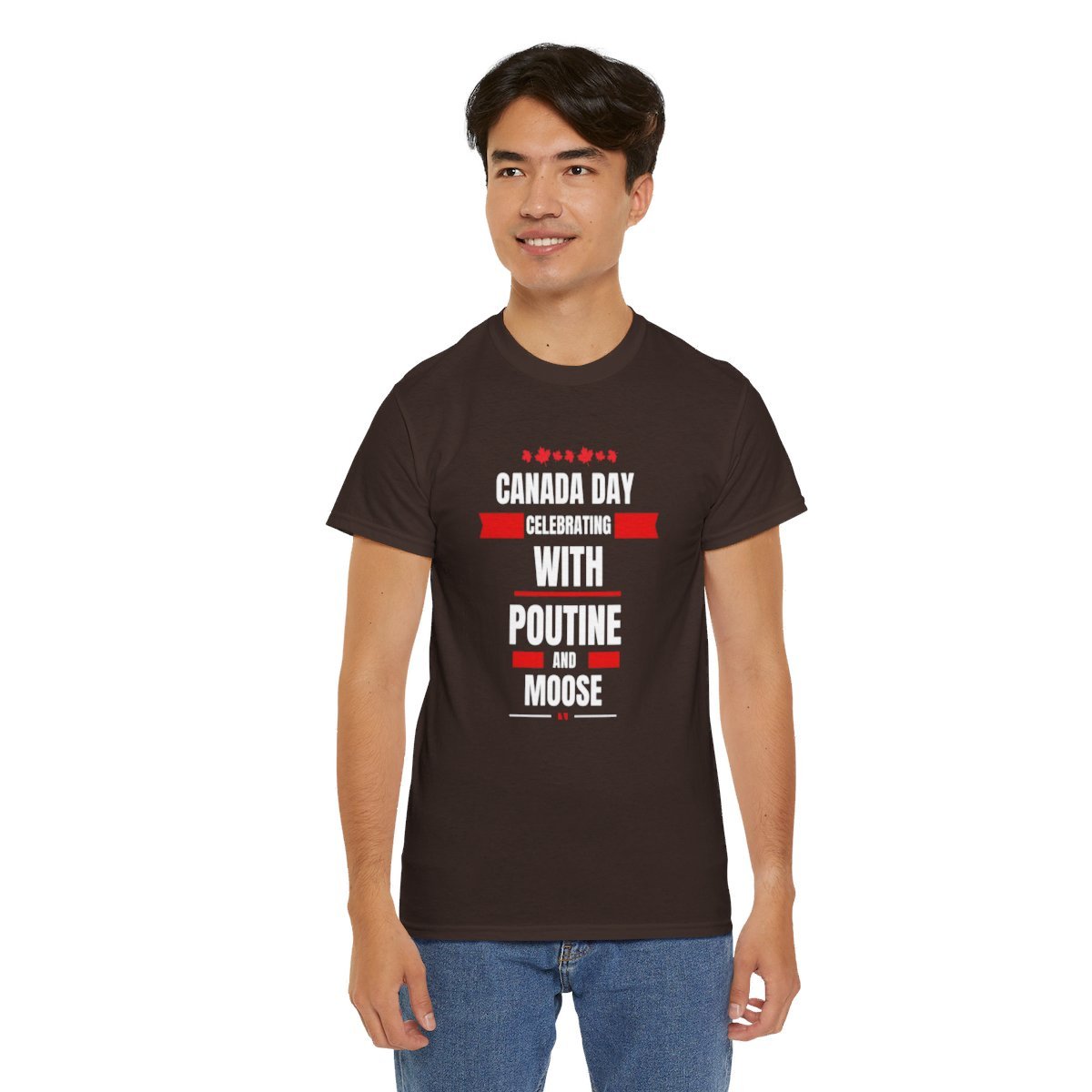 Canada Day: Celebrating With Poutine & Moose: Unisex Heavy Cotton Tee - Image 102