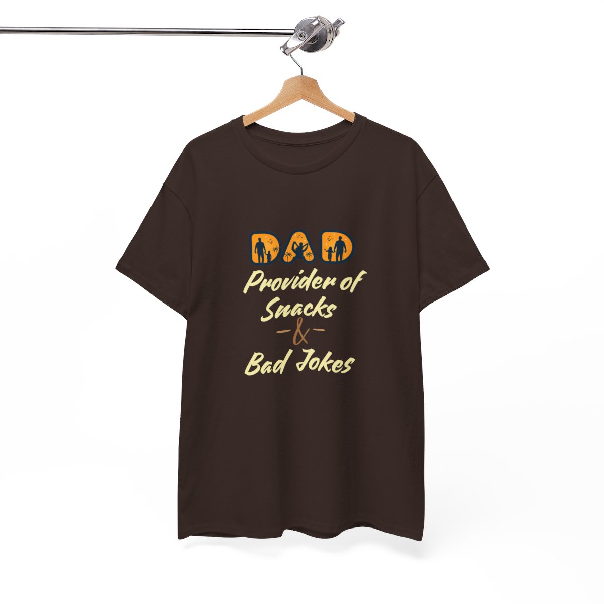 Dad: Provider of Snacks & Bad Jokes: Unisex Heavy Cotton Tee - Image 55