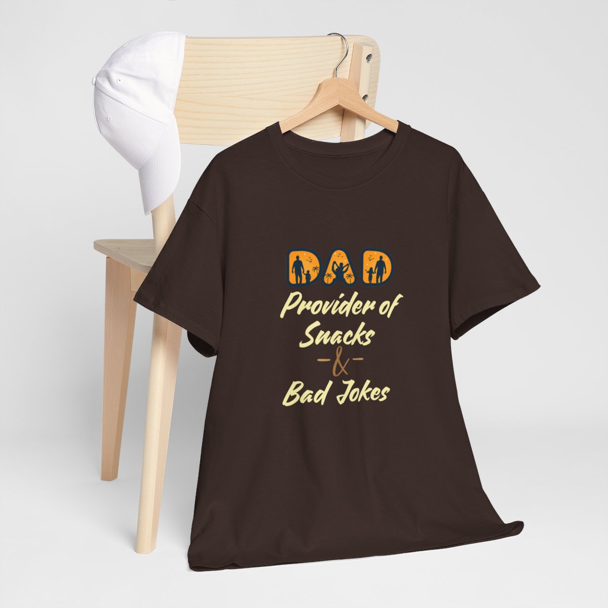 Dad: Provider of Snacks & Bad Jokes: Unisex Heavy Cotton Tee - Image 62