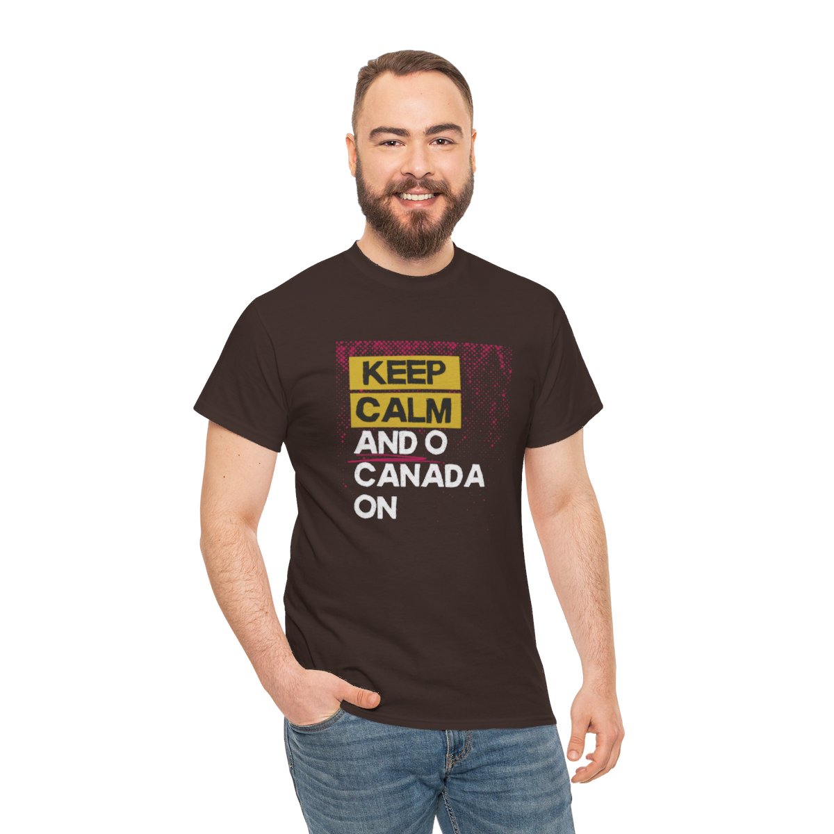 Keep Calm & O Canada On: Unisex Heavy Cotton Tee - Image 95