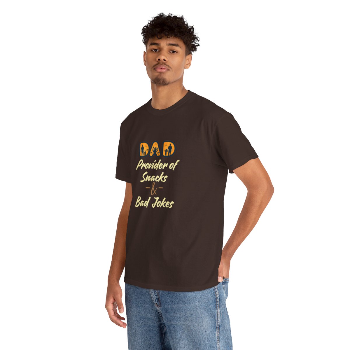 Dad: Provider of Snacks & Bad Jokes: Unisex Heavy Cotton Tee - Image 68