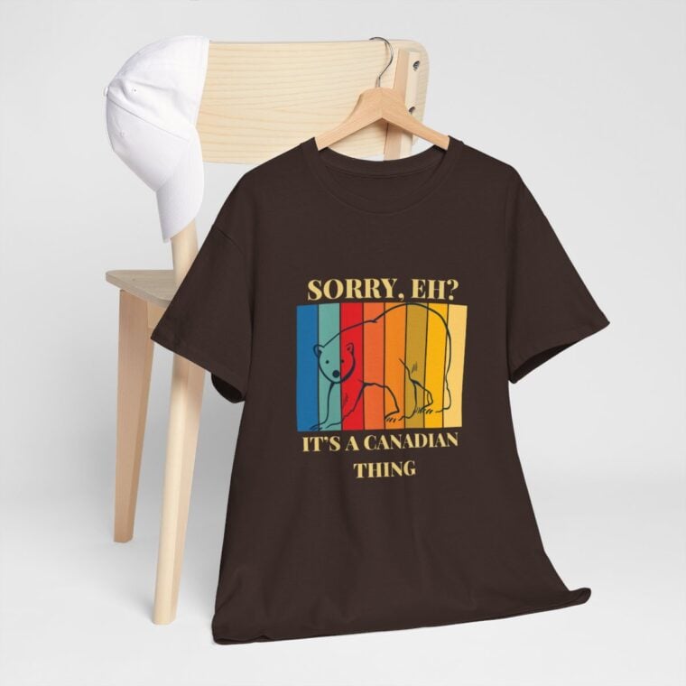 Sorry Eh? It's A Canadian Thing: Unisex Heavy Cotton Tee - Image 55