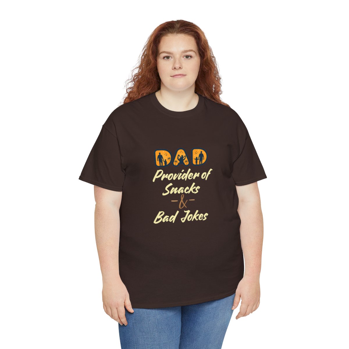 Dad: Provider of Snacks & Bad Jokes: Unisex Heavy Cotton Tee - Image 69