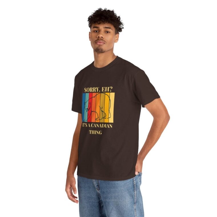 Sorry Eh? It's A Canadian Thing: Unisex Heavy Cotton Tee - Image 68