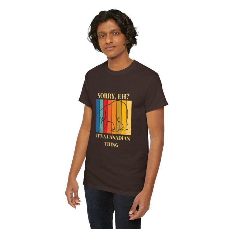 Sorry Eh? It's A Canadian Thing: Unisex Heavy Cotton Tee - Image 73