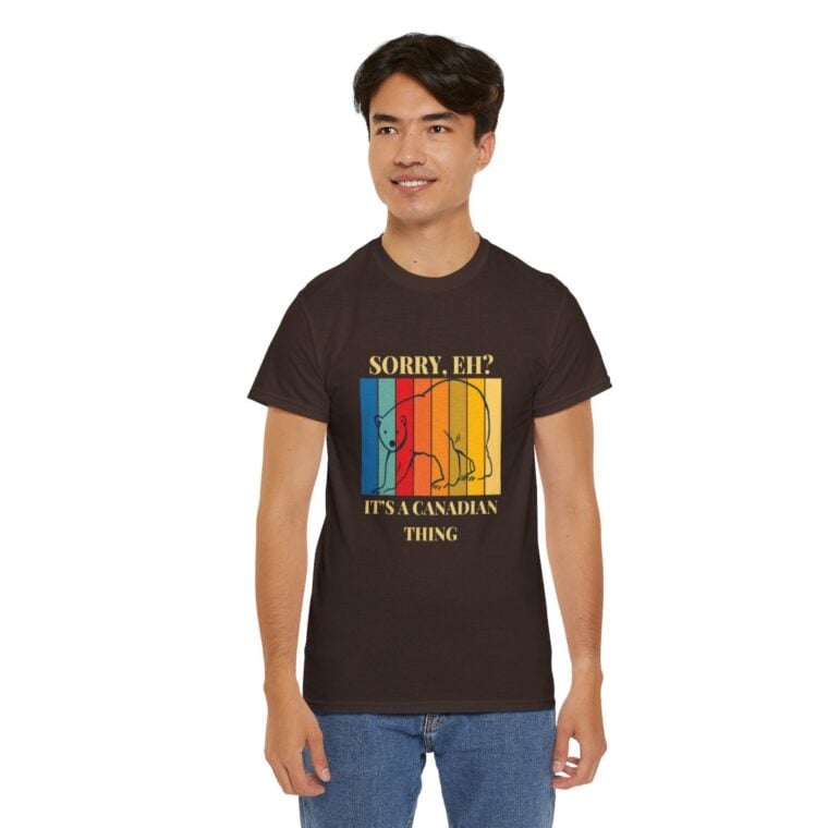 Sorry Eh? It's A Canadian Thing: Unisex Heavy Cotton Tee - Image 75