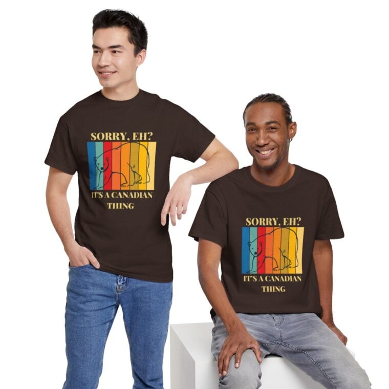 Sorry Eh? It's A Canadian Thing: Unisex Heavy Cotton Tee - Image 80