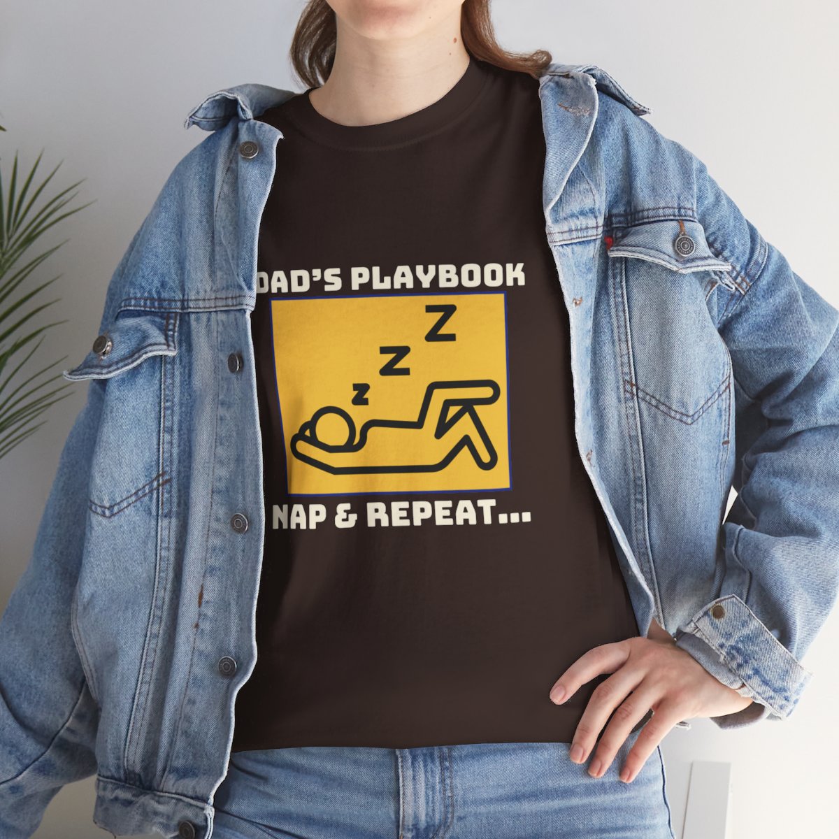 Dad's Playbook, Nap & Repeat: Unisex Heavy Cotton Tee - Image 55