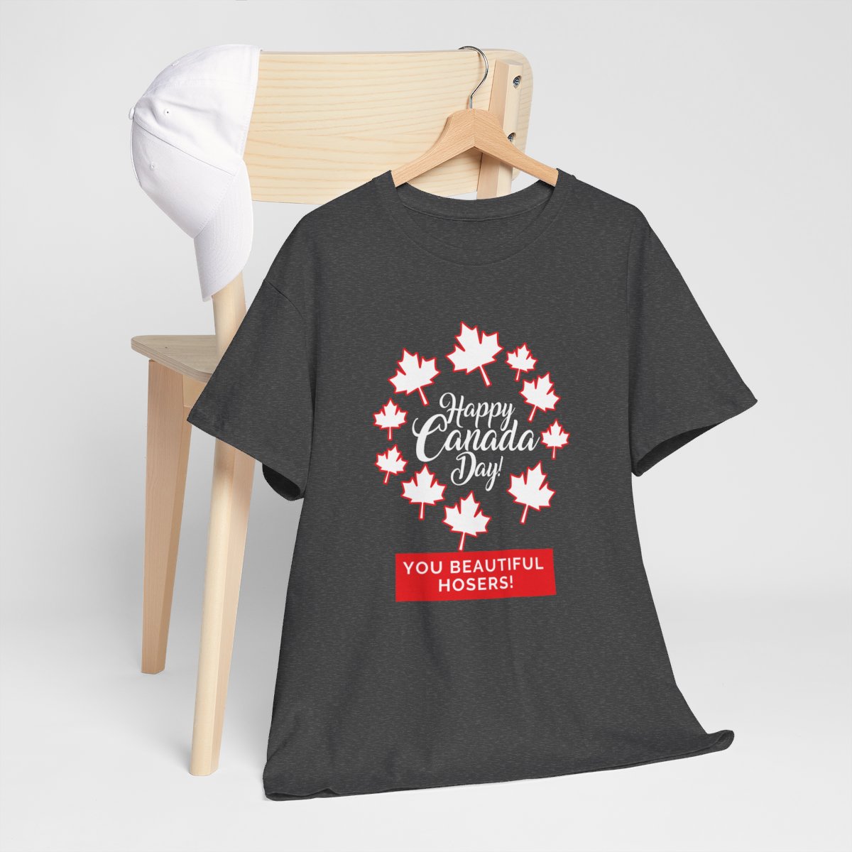 Happy Canada Day: You Beautiful Hosers: Unisex Heavy Cotton Tee - Image 89