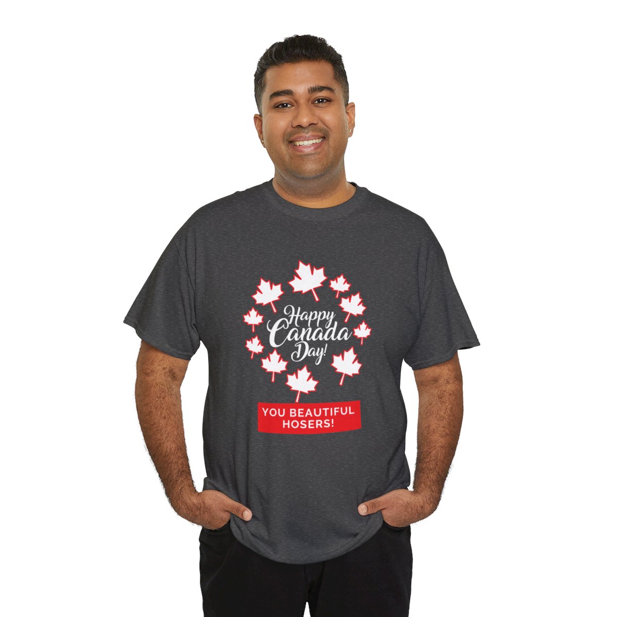 Happy Canada Day: You Beautiful Hosers: Unisex Heavy Cotton Tee - Image 98