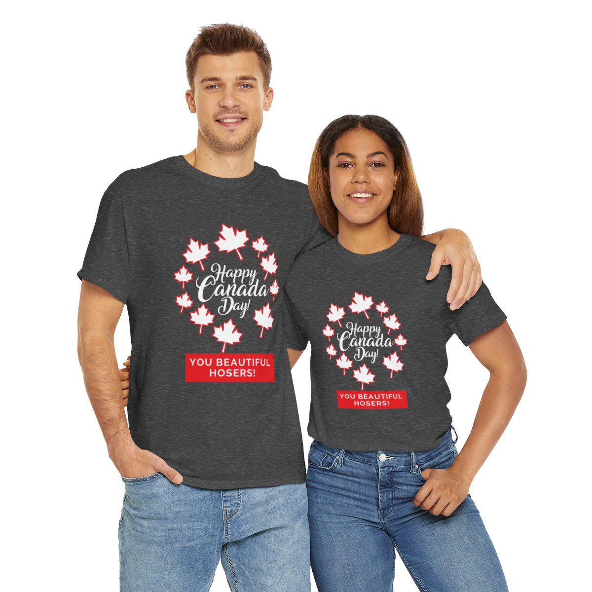 Happy Canada Day: You Beautiful Hosers: Unisex Heavy Cotton Tee - Image 105