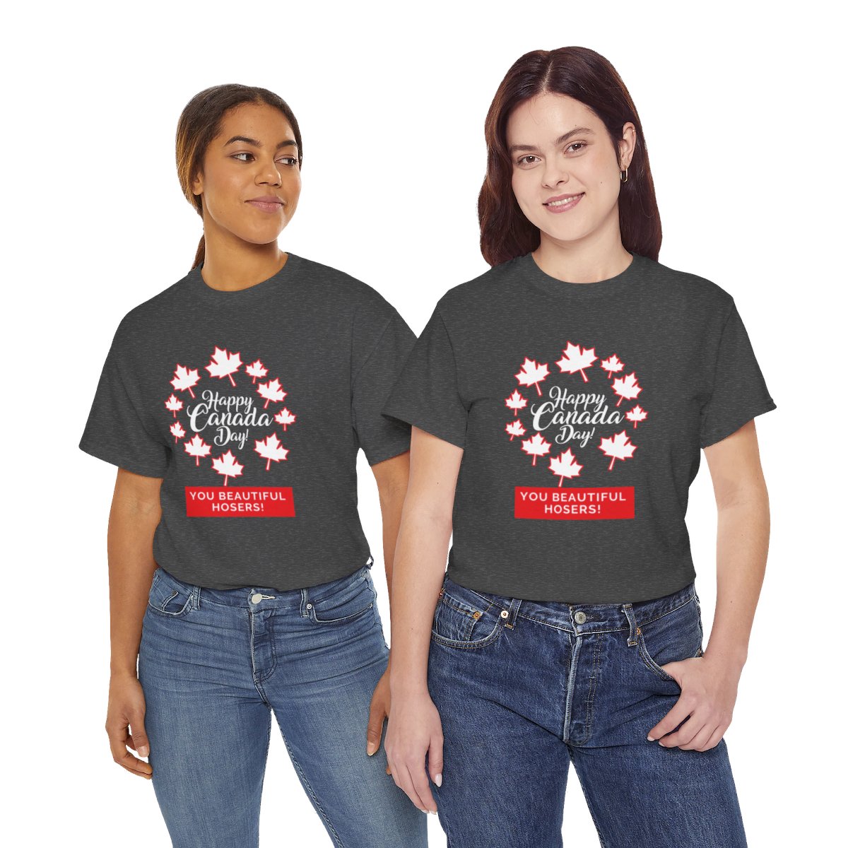 Happy Canada Day: You Beautiful Hosers: Unisex Heavy Cotton Tee - Image 106