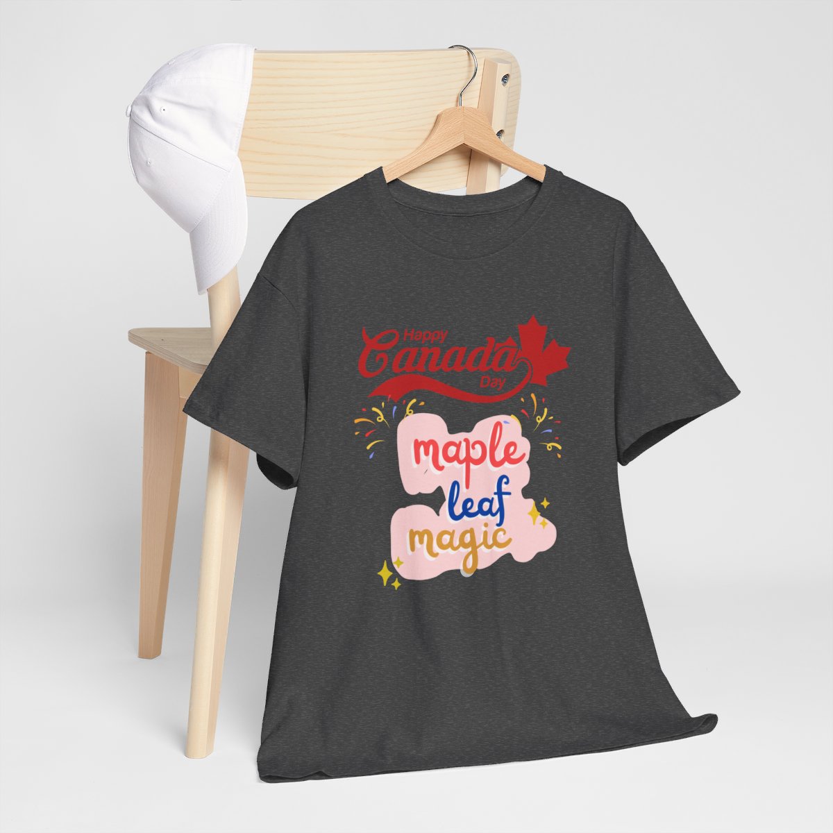 Canada Day: Maple Leaf Magic: Unisex Heavy Cotton Tee 55 Canada Day: Maple Leaf Magic: Unisex Heavy Cotton Tee - Image 55