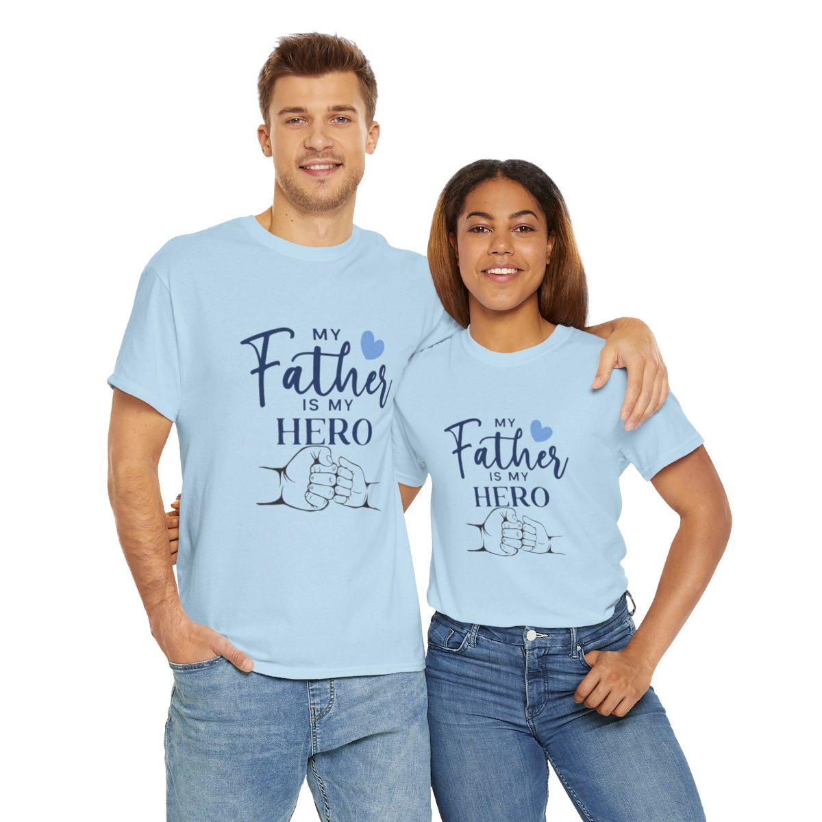 My father is my hero: Unisex Heavy Cotton Tee
