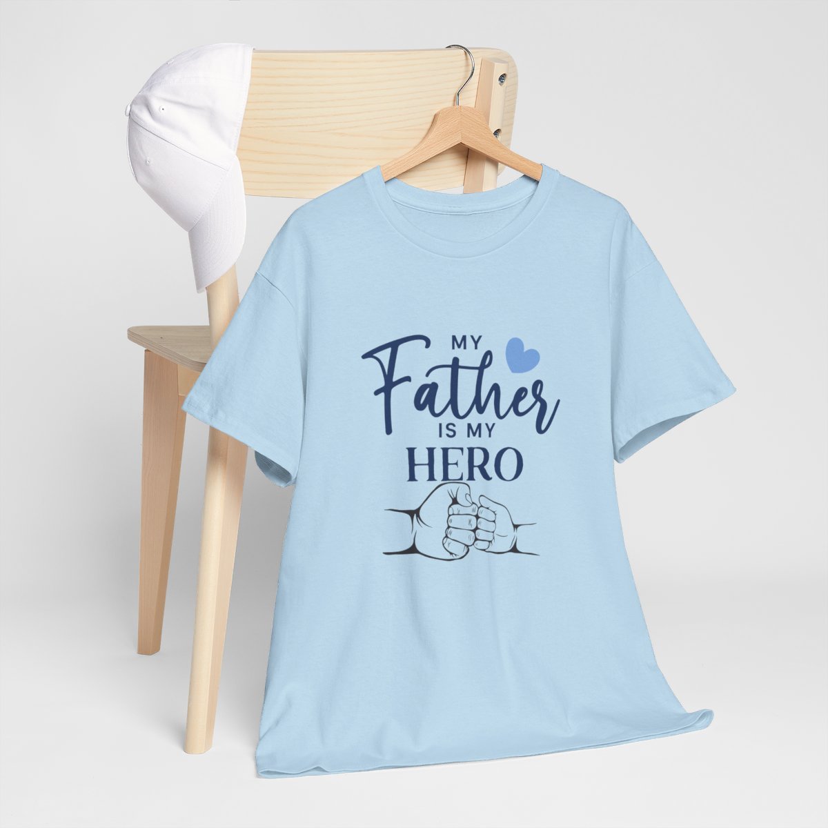 My father is my hero: Unisex Heavy Cotton Tee - Image 9