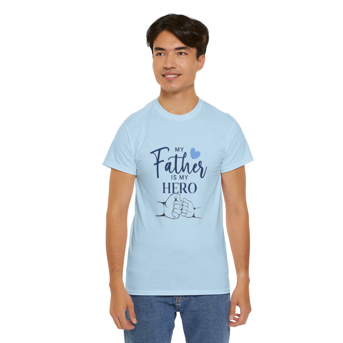 My father is my hero: Unisex Heavy Cotton Tee - Image 22