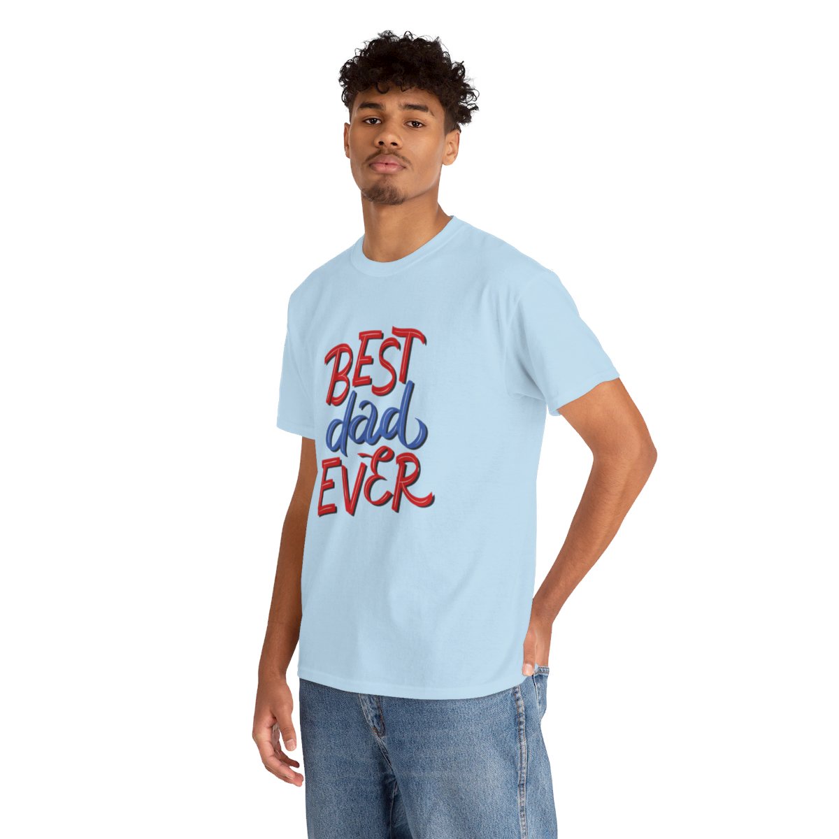 Best Dad Ever: Unisex Heavy Cotton Tee - Image 122