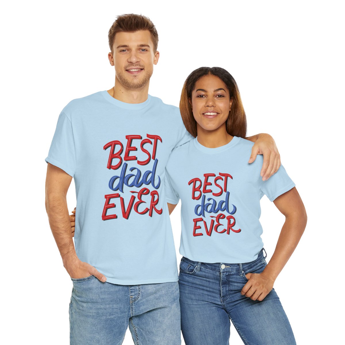 Best Dad Ever: Unisex Heavy Cotton Tee - Image 132