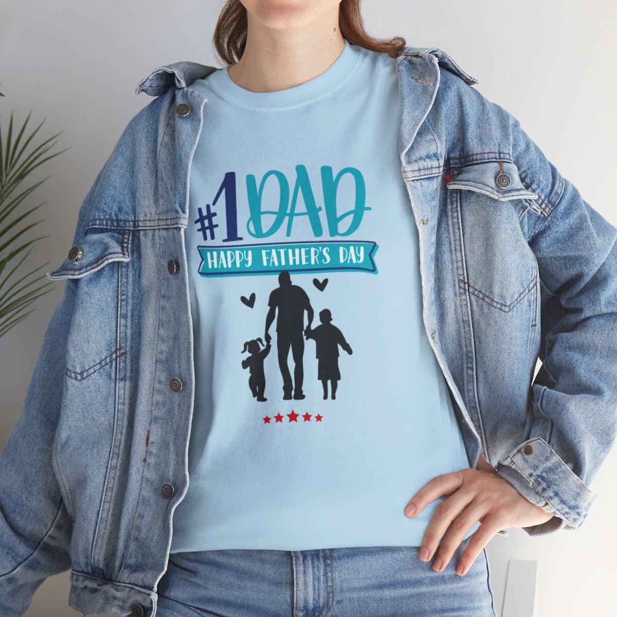 No.1 Dad, Happy Father's Day: Unisex Heavy Cotton Tee 104 No.1 Dad, Happy Father's Day: Unisex Heavy Cotton Tee - Image 104