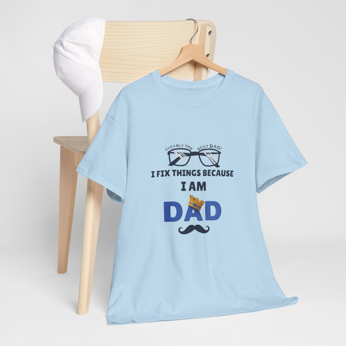 I Fix Things Because  I am Dad: Unisex Heavy Cotton Tee - Image 90