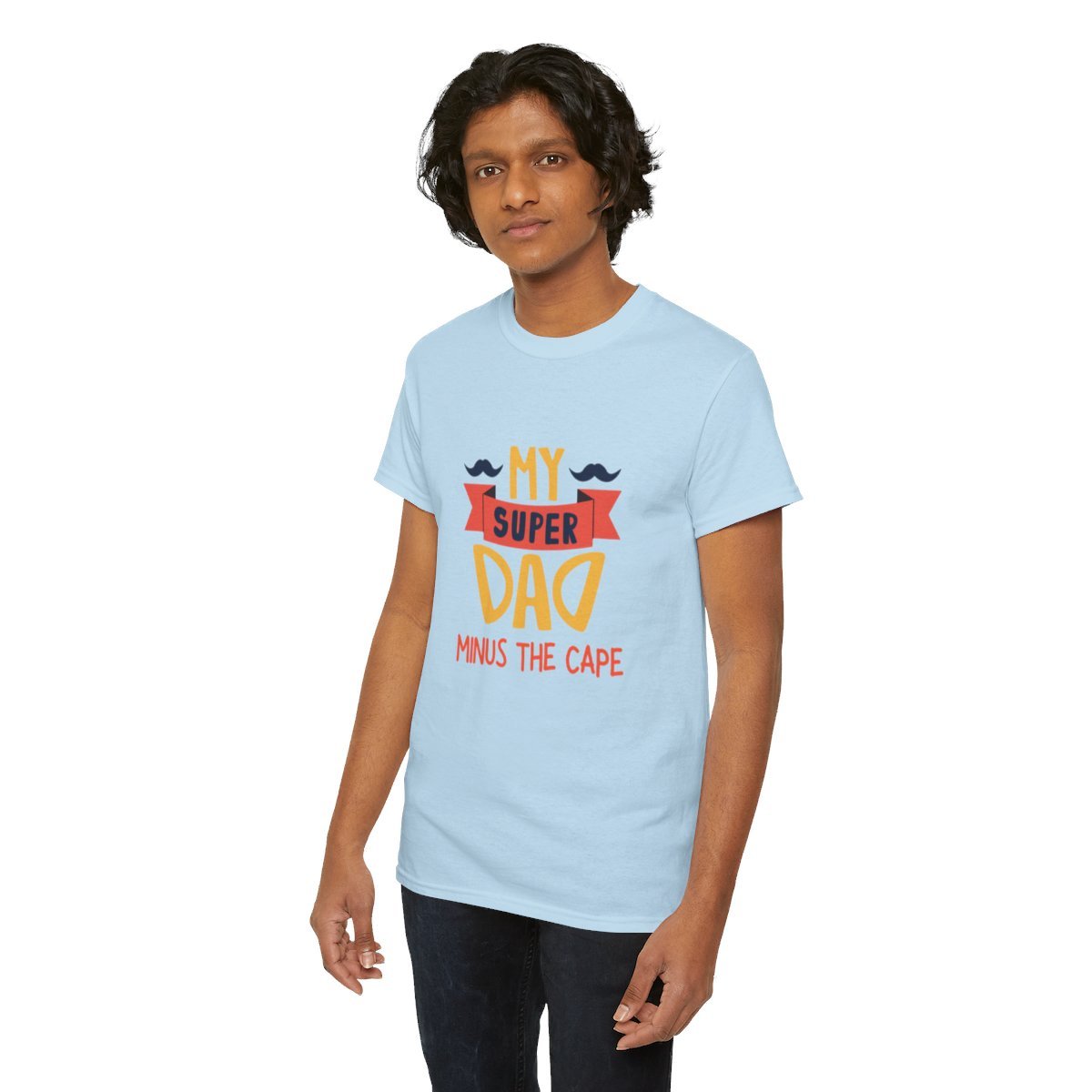 My Super Dad Minus The Cape: Unisex Heavy Cotton Tee - Image 154