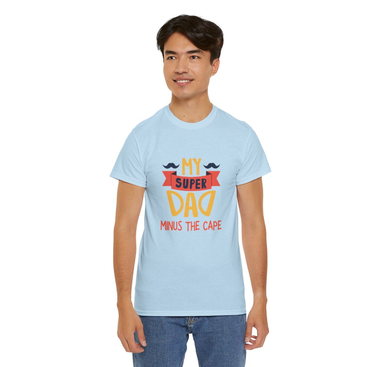 My Super Dad Minus The Cape: Unisex Heavy Cotton Tee - Image 156