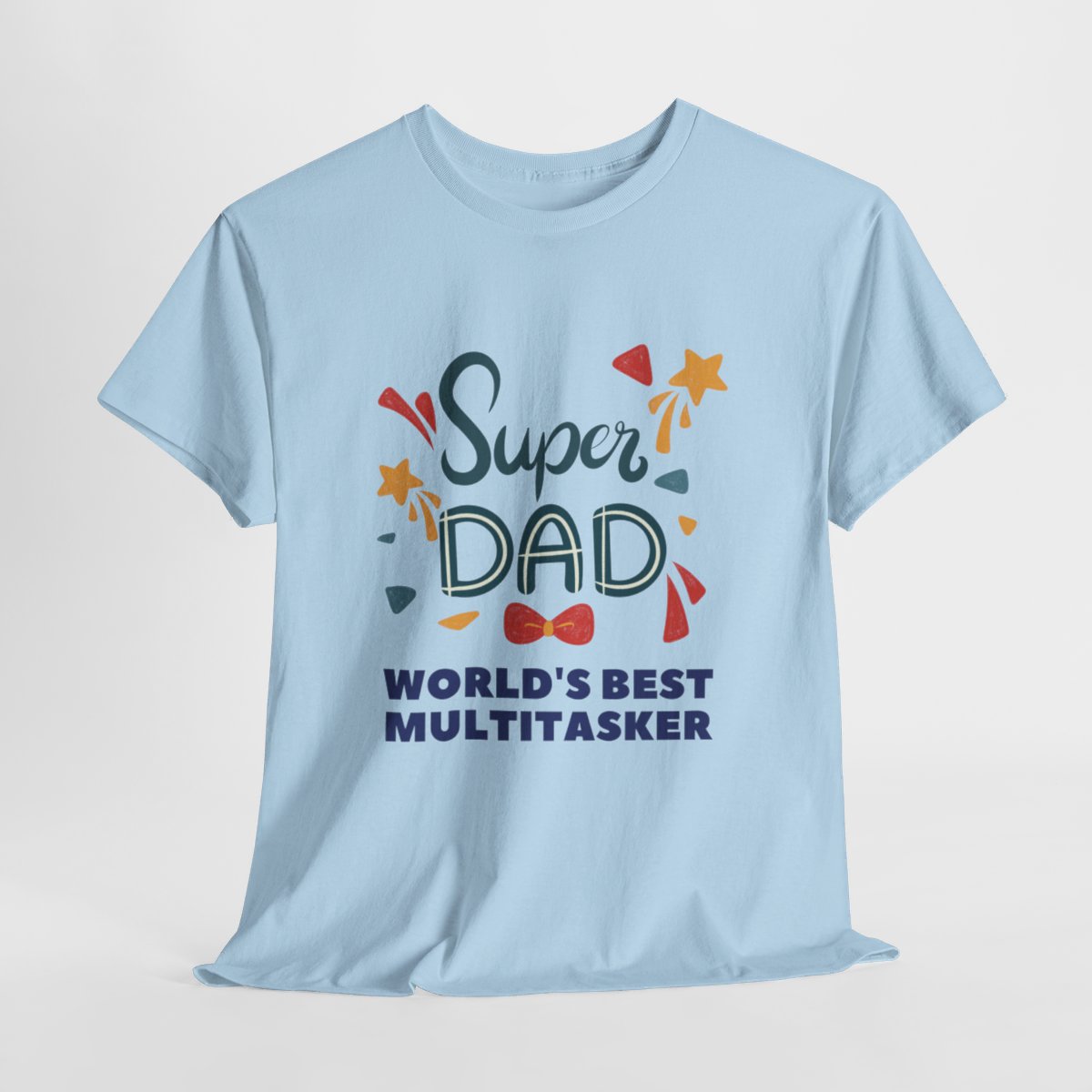 Super-dad: World's Best Multitasker: Unisex Heavy Cotton Tee - Image 136
