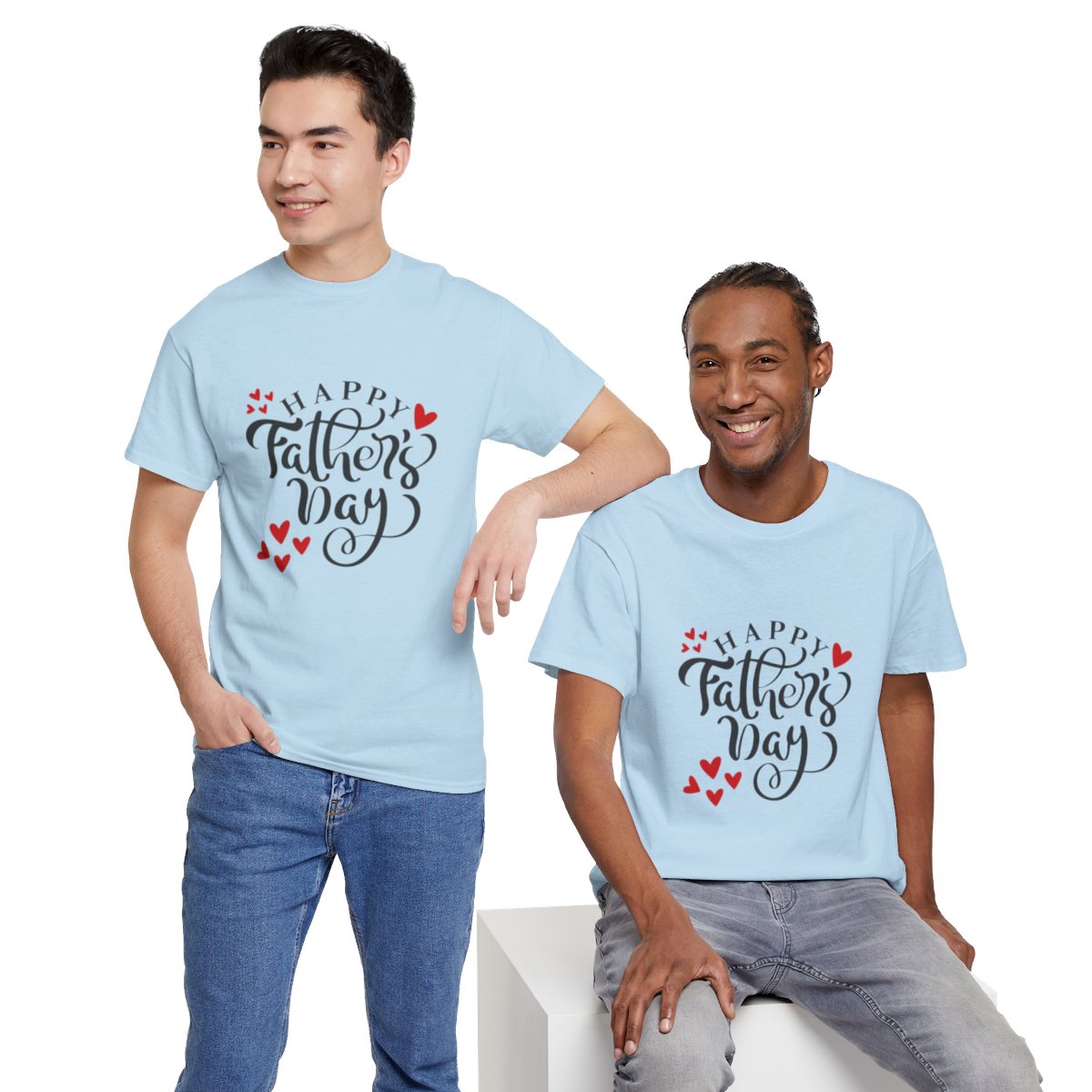 Happy Father's Day: Unisex Heavy Cotton Tee 161 Happy Father's Day: Unisex Heavy Cotton Tee - Image 161