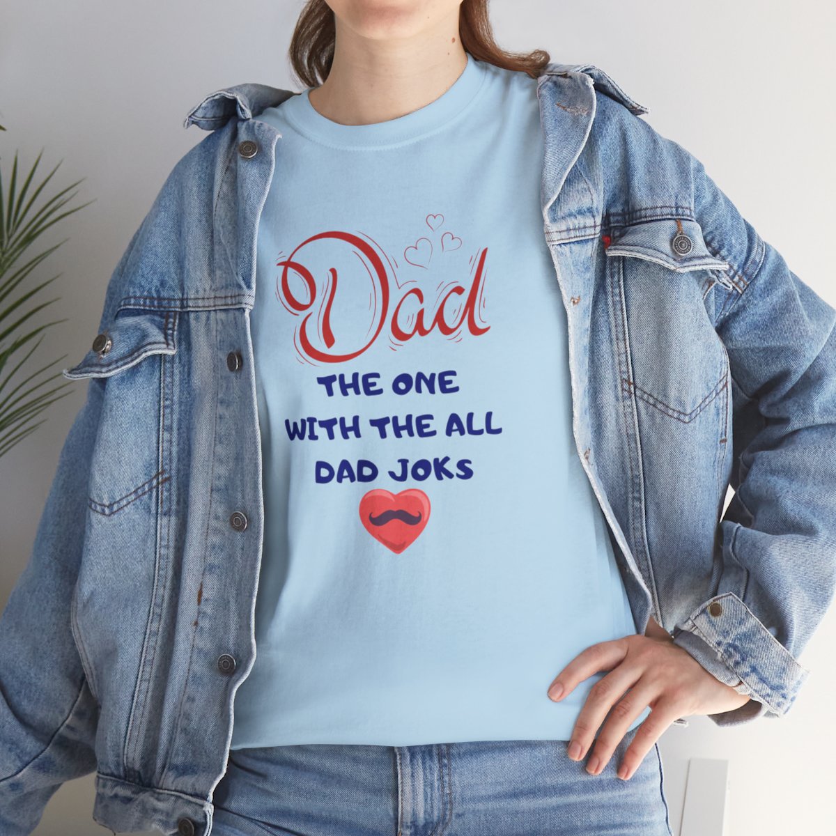 Dad: The One With The All Dad Jokes: Unisex Heavy Cotton Tee
