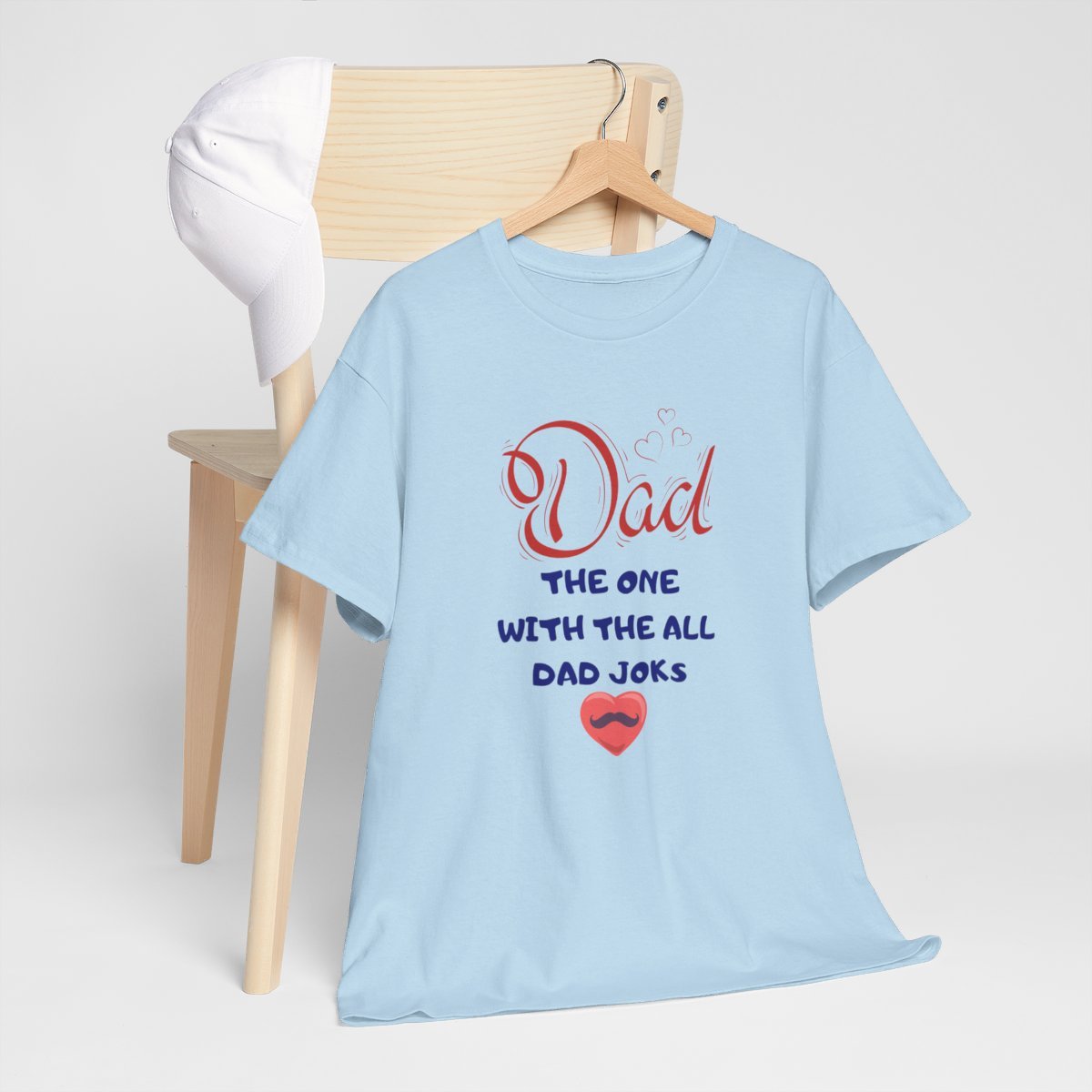 Dad: The One With The All Dad Jokes: Unisex Heavy Cotton Tee - Image 9