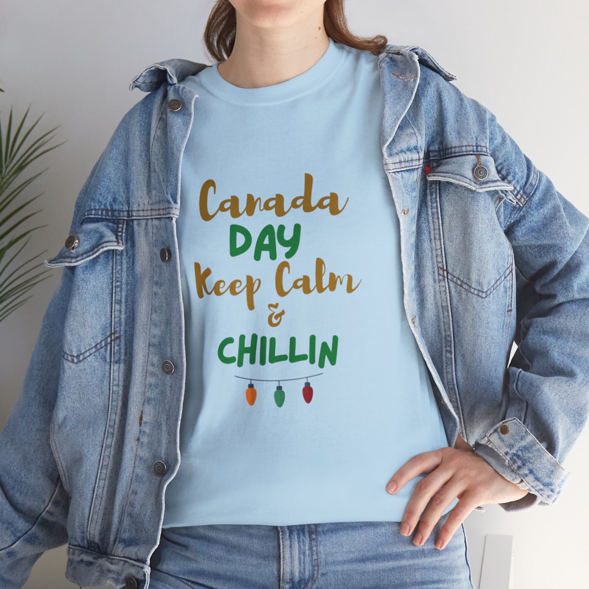 Canada Day, Keep Calm & Chillin: Unisex Heavy Cotton Tee - Image 136