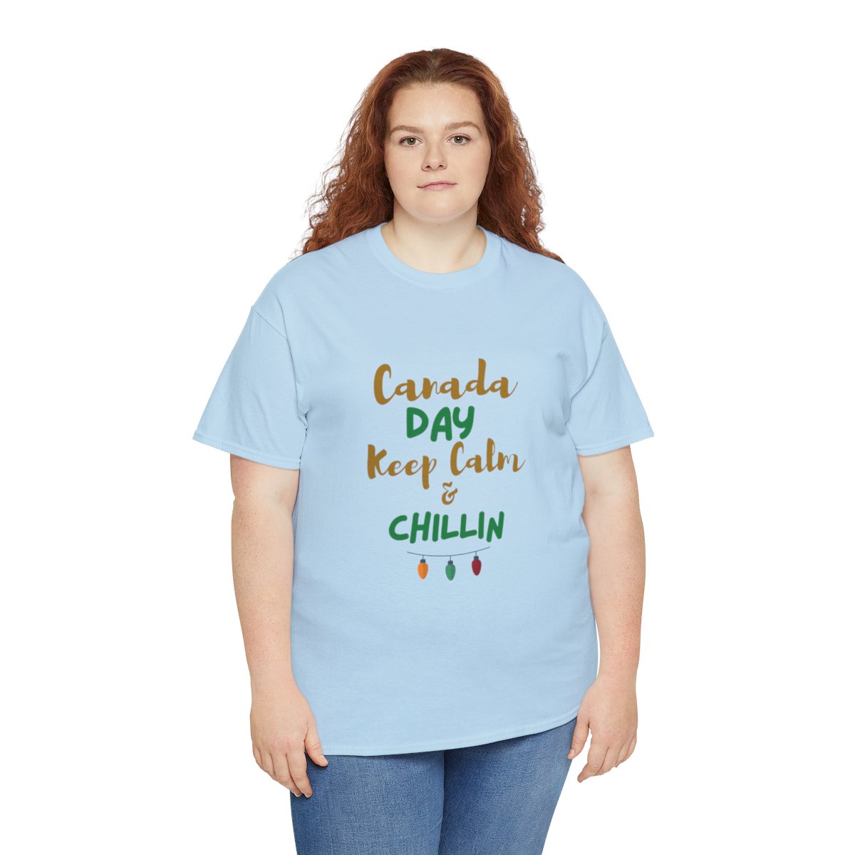 Canada Day, Keep Calm & Chillin: Unisex Heavy Cotton Tee - Image 151
