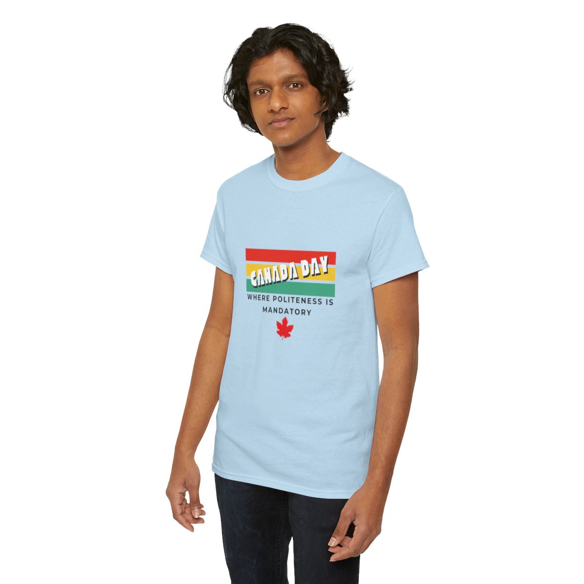 Canada Day: Where Politeness is Mandatory: Unisex Heavy Cotton Tee - Image 155
