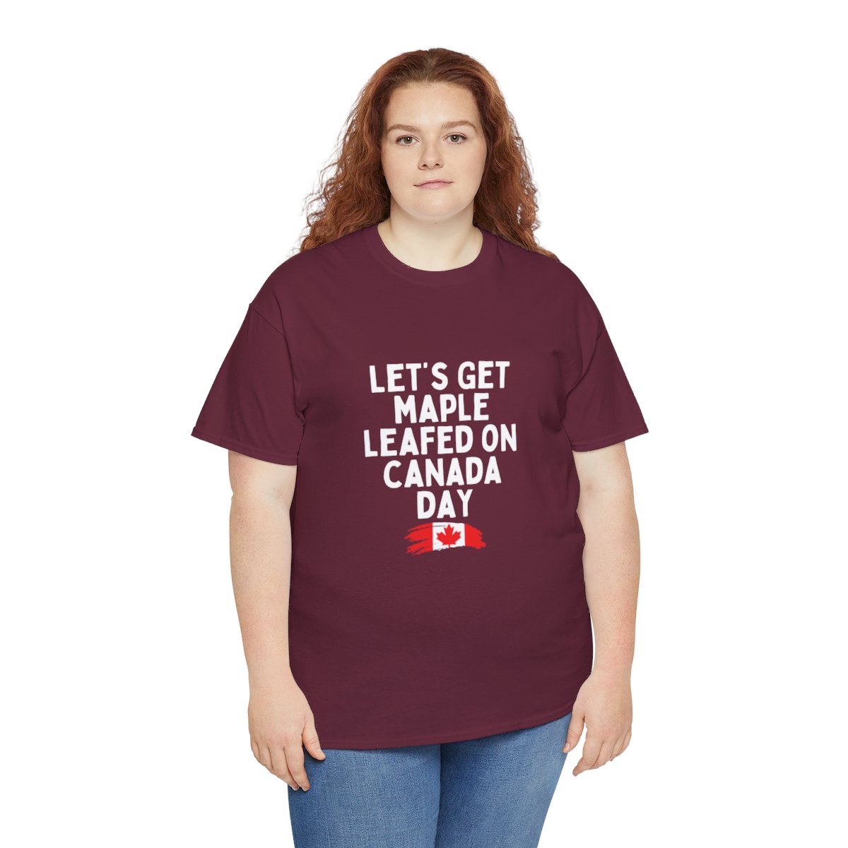 Let's Get Maple Leaf On Canada Day: Unisex Heavy Cotton Tee - Image 96