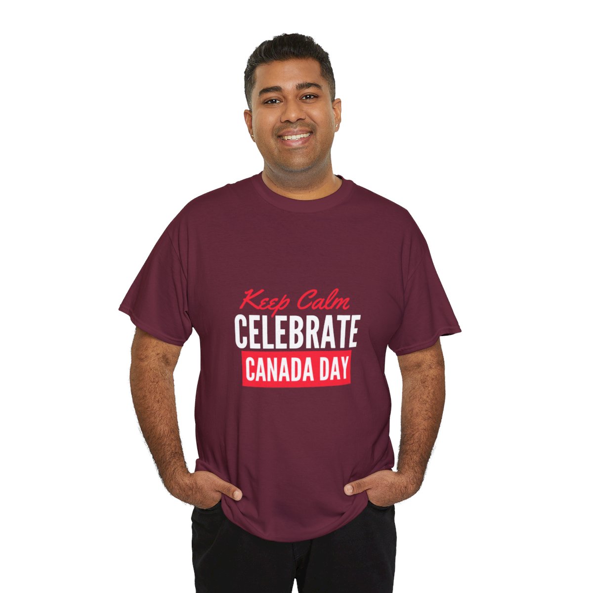 Keep Calm: Celebrate Canada Day: Unisex Heavy Cotton Tee - Image 17