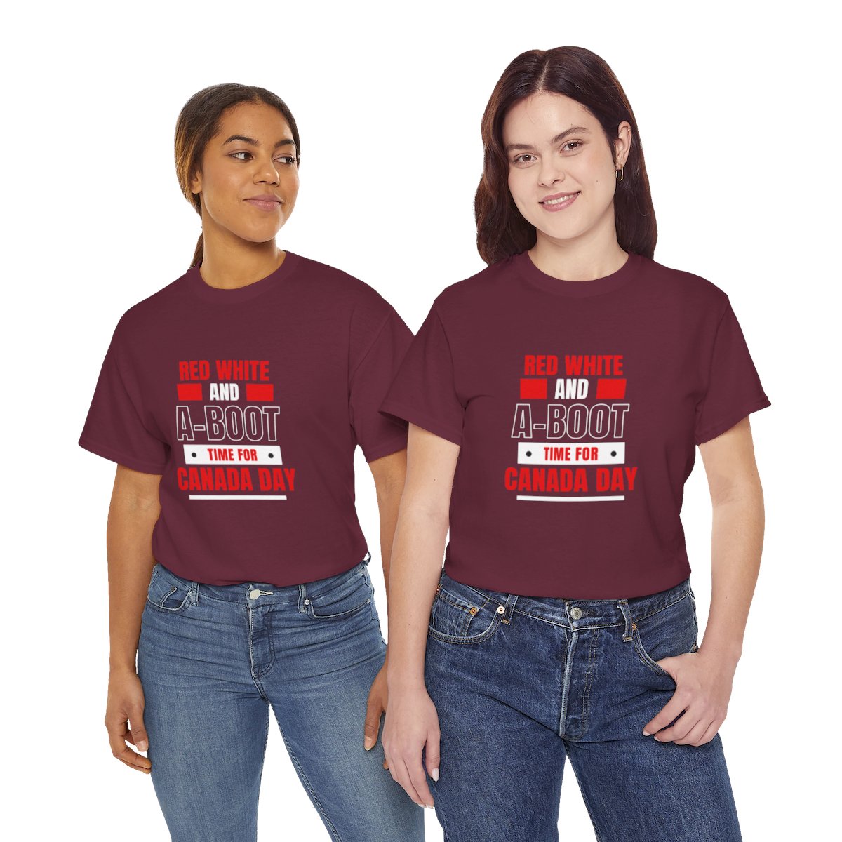 Red White And A-Boot Time for Canada Day: Unisex Heavy Cotton Tee - Image 52